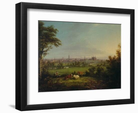 Leeds from the Meadows, C.1825-Joseph Rhodes-Framed Giclee Print