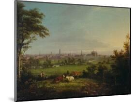 Leeds from the Meadows, C.1825-Joseph Rhodes-Mounted Giclee Print