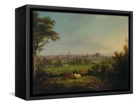 Leeds from the Meadows, C.1825-Joseph Rhodes-Framed Stretched Canvas