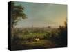 Leeds from the Meadows, C.1825-Joseph Rhodes-Stretched Canvas
