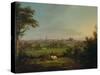 Leeds from the Meadows, C.1825-Joseph Rhodes-Stretched Canvas