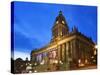 Leeds Town Hall at Dusk, Leeds, West Yorkshire, Yorkshire, England, United Kingdom, Europe-Mark Sunderland-Stretched Canvas