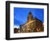 Leeds Town Hall at Dusk, Leeds, West Yorkshire, Yorkshire, England, United Kingdom, Europe-Mark Sunderland-Framed Photographic Print
