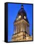 Leeds Town Hall at Dusk, Leeds, West Yorkshire, Yorkshire, England, United Kingdom, Europe-Mark Sunderland-Framed Stretched Canvas