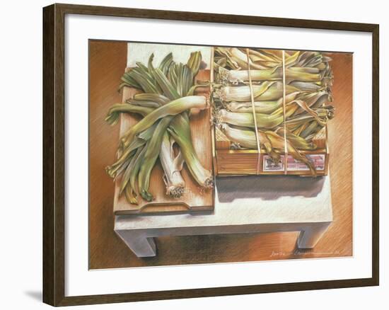 Leeks, 1980-Sandra Lawrence-Framed Giclee Print