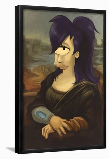 Leela As The Mona Lisa-null-Framed Poster