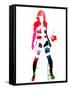 Leeloo Watercolor-Lora Feldman-Framed Stretched Canvas