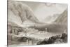 Leenane, Connemara, County Galway, Ireland, from 'scenery and Antiquities of Ireland' by George…-William Henry Bartlett-Stretched Canvas