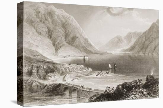 Leenane, Connemara, County Galway, Ireland, from 'scenery and Antiquities of Ireland' by George…-William Henry Bartlett-Stretched Canvas