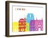 Leeuwarden Skyline Pop-paulrommer-Framed Art Print