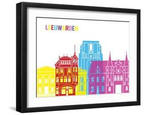 Leeuwarden Skyline Pop-paulrommer-Framed Art Print