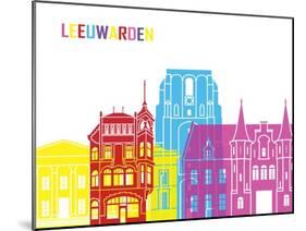 Leeuwarden Skyline Pop-paulrommer-Mounted Art Print