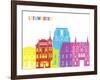 Leeuwarden Skyline Pop-paulrommer-Framed Art Print