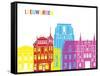 Leeuwarden Skyline Pop-paulrommer-Framed Stretched Canvas