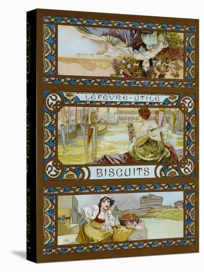 Lefevre-Utile, Biscuits, C.1910-Alphonse Mucha-Stretched Canvas