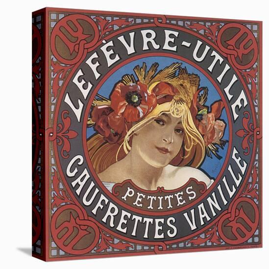 Lefevre-Utile Petites Gaufrettes Vanille-Alphonse Mucha-Stretched Canvas