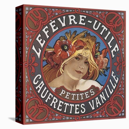 Lefevre-Utile Petites Gaufrettes Vanille-Alphonse Mucha-Stretched Canvas