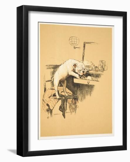 Left Alone in Her Dressing Room-Cecil Aldin-Framed Giclee Print