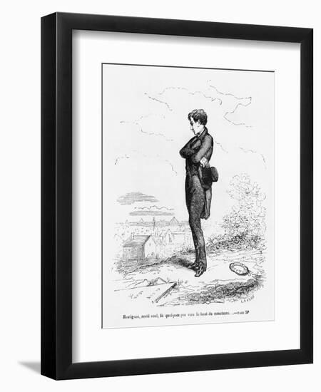 Left Alone, Rastignac Walked a Few Steps to the Highest Part of the Cemetery-Laisne-Framed Giclee Print
