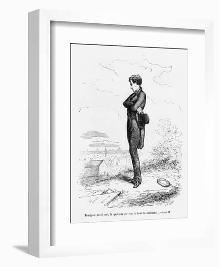 Left Alone, Rastignac Walked a Few Steps to the Highest Part of the Cemetery-Laisne-Framed Giclee Print