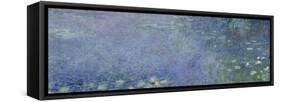 Left Centre Piece of the Large Water Lily Painting in the Musée De L'Orangerie-Claude Monet-Framed Stretched Canvas