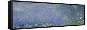 Left Centre Piece of the Large Water Lily Painting in the Musée De L'Orangerie-Claude Monet-Framed Stretched Canvas
