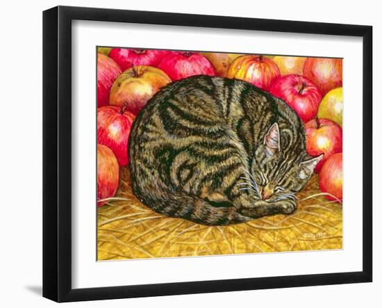 Left-Hand Apple-Cat, 1995-Ditz-Framed Giclee Print