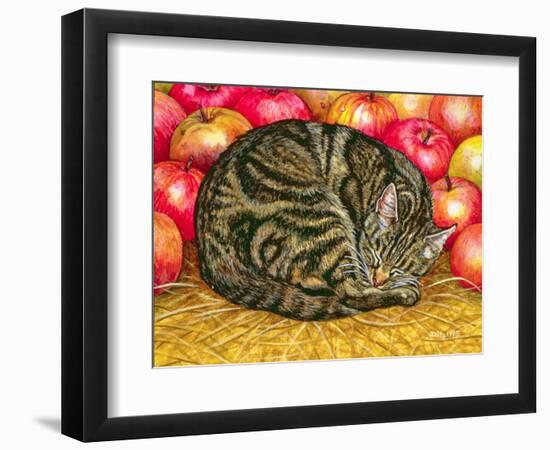 Left-Hand Apple-Cat, 1995-Ditz-Framed Premium Giclee Print