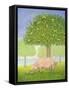 Left Hand Orchard Pig-Ditz-Framed Stretched Canvas