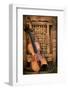 Left Handled Violin Lying on an Old and Ruined Chair-AGCuesta-Framed Photographic Print