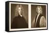 Left: Henry Sacheverell D.D. Right: Francis Atterbury, Bishop of Rochester, Pub. 1902 (Collotype)-Godfrey Kneller-Framed Stretched Canvas