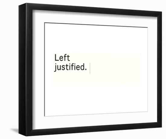 Left Justified-Urban Cricket-Framed Art Print