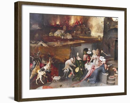 Left Panel of Temptation of St Anthony Triptych-Hieronymus Bosch-Framed Giclee Print