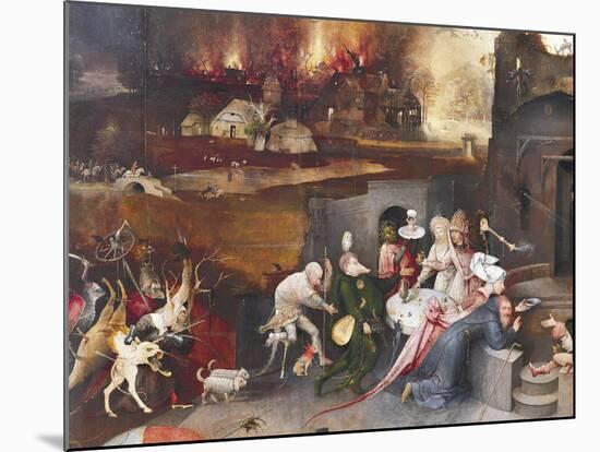 Left Panel of Temptation of St Anthony Triptych-Hieronymus Bosch-Mounted Giclee Print