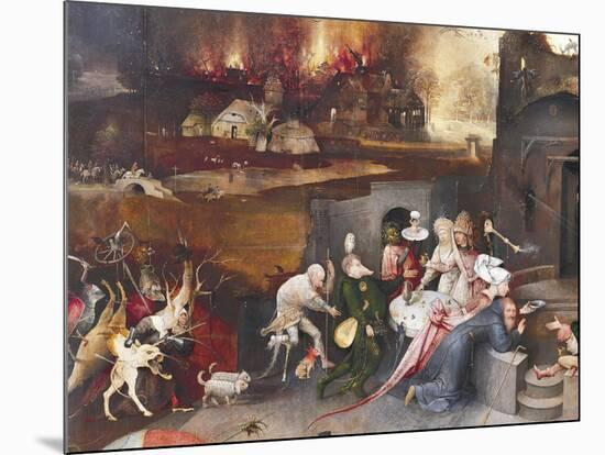 Left Panel of Temptation of St Anthony Triptych-Hieronymus Bosch-Mounted Giclee Print