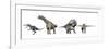 Left to Right: Suchomimus, Argentinosaurus, Zuniceratops, Dicraeosaurus-null-Framed Premium Giclee Print