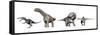 Left to Right: Suchomimus, Argentinosaurus, Zuniceratops, Dicraeosaurus-null-Framed Stretched Canvas