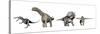 Left to Right: Suchomimus, Argentinosaurus, Zuniceratops, Dicraeosaurus-null-Stretched Canvas