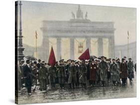 Left Wing Demonstrations That Lead to Ebert Forming the Weimar Republic-null-Stretched Canvas