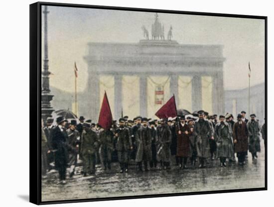 Left Wing Demonstrations That Lead to Ebert Forming the Weimar Republic-null-Framed Stretched Canvas