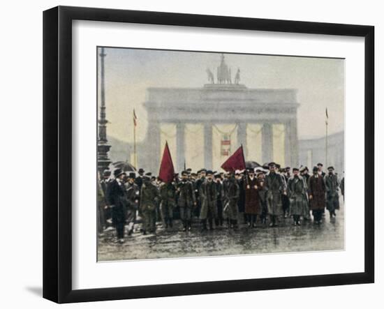 Left Wing Demonstrations That Lead to Ebert Forming the Weimar Republic-null-Framed Photographic Print