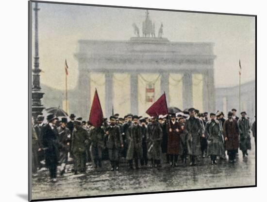 Left Wing Demonstrations That Lead to Ebert Forming the Weimar Republic-null-Mounted Photographic Print