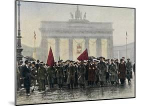 Left Wing Demonstrations That Lead to Ebert Forming the Weimar Republic-null-Mounted Photographic Print