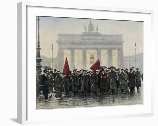 Left Wing Demonstrations That Lead to Ebert Forming the Weimar Republic-null-Framed Photographic Print