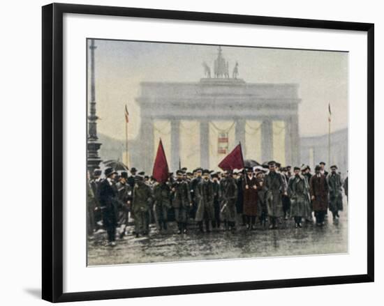 Left Wing Demonstrations That Lead to Ebert Forming the Weimar Republic-null-Framed Photographic Print