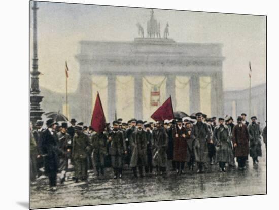 Left Wing Demonstrations That Lead to Ebert Forming the Weimar Republic-null-Mounted Photographic Print