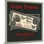 Legal Tender Brand - Fillmore, California - Citrus Crate Label-Lantern Press-Mounted Art Print