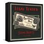 Legal Tender Brand - Fillmore, California - Citrus Crate Label-Lantern Press-Framed Stretched Canvas