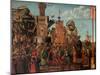 Legend of St. Ursula. Meeting and Departure of the Betrothed-Vittore Carpaccio-Mounted Art Print