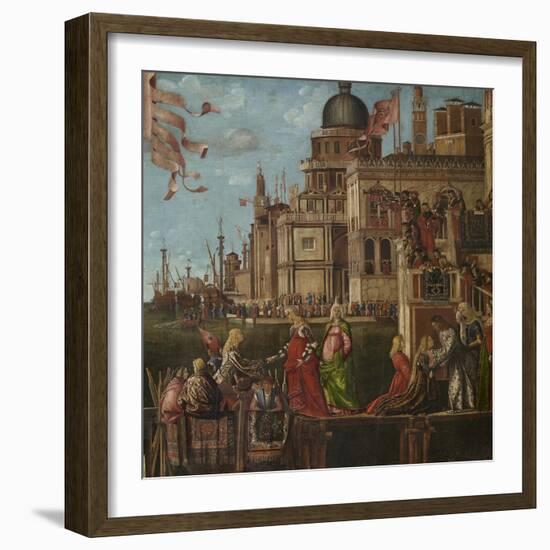 Legend of St Ursula, Meeting and Departure of the Betrothed-Vittore Carpaccio-Framed Giclee Print